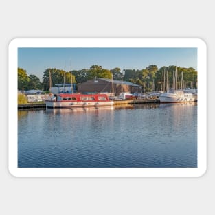 Moored boats on the River Ant Sticker